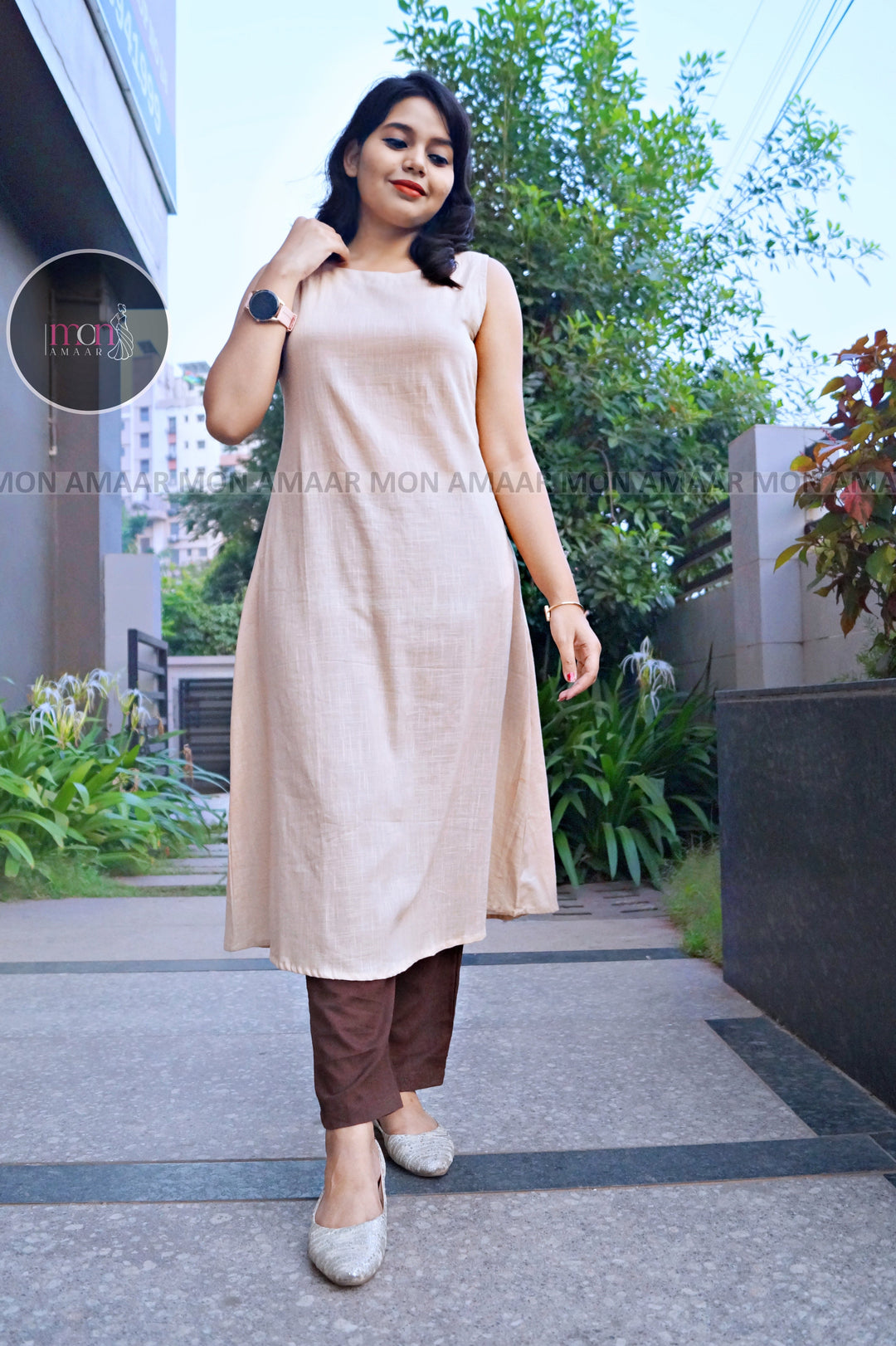 Having Fun- Cotton Kurti Set