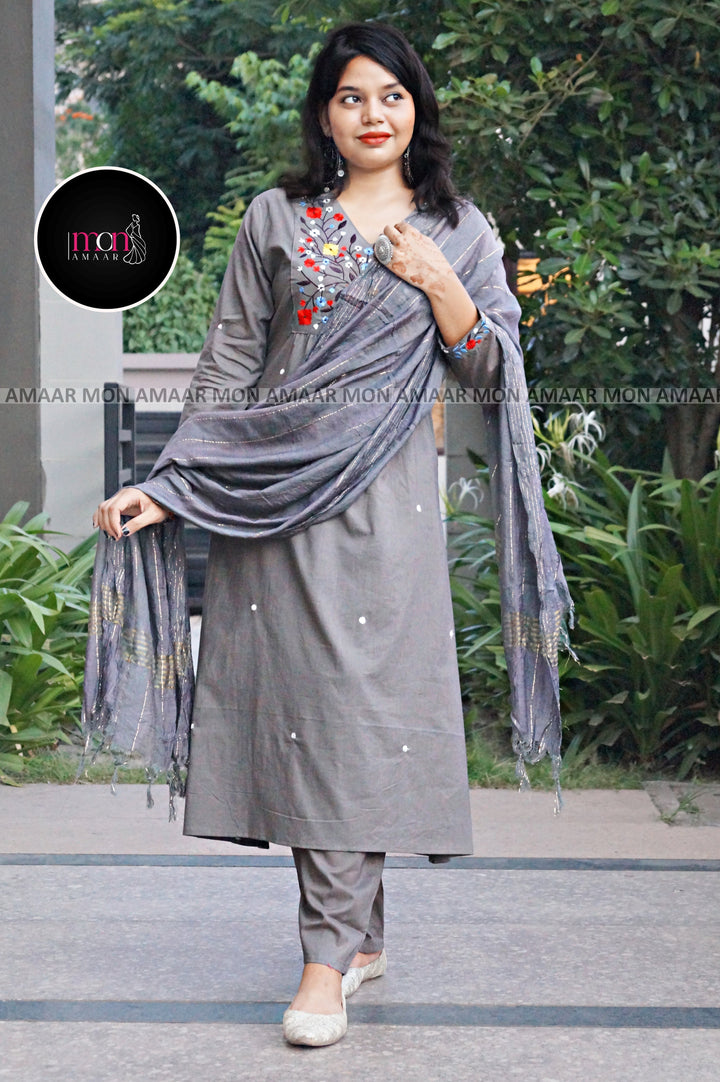 Sweet Moments- Cotton kurti Set