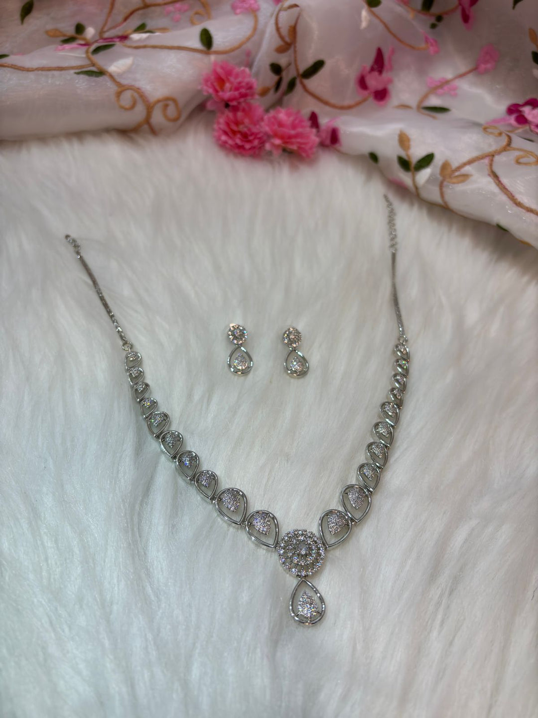 Perfect American Diamond Necklace Set
