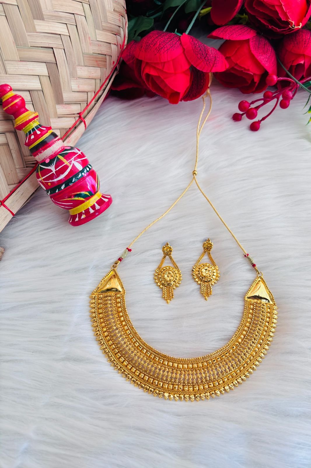 Bridal Simple Gold Necklace Design 2021 Gold Necklace Set Latest