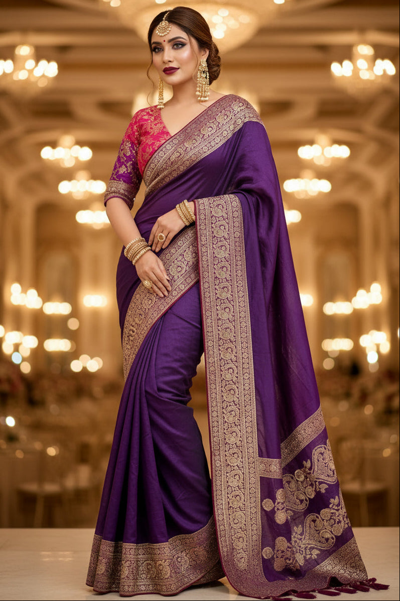 Think Bright - Designer  Banarasi Dola Silk Saree