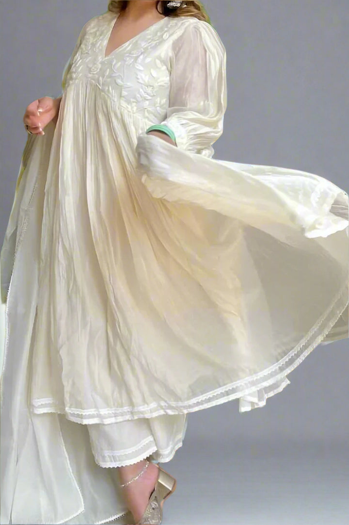 The Autumn Sun Silk Kurti Set