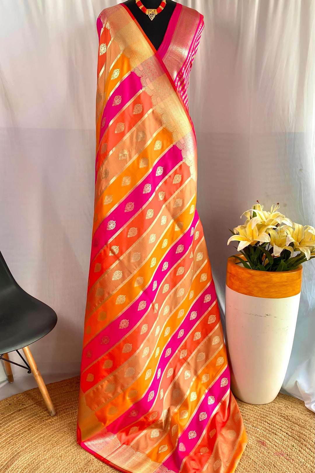 Selfies At Any Time Banarasi Satin Silk Saree