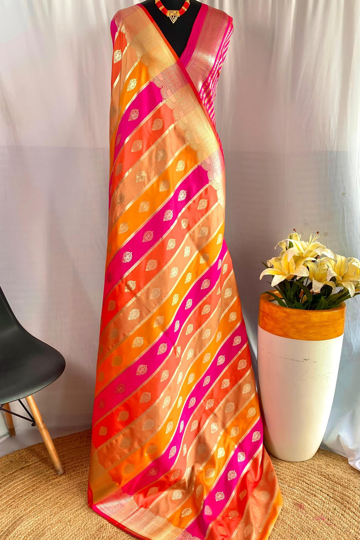 Selfies At Any Time Banarasi Satin Silk Saree