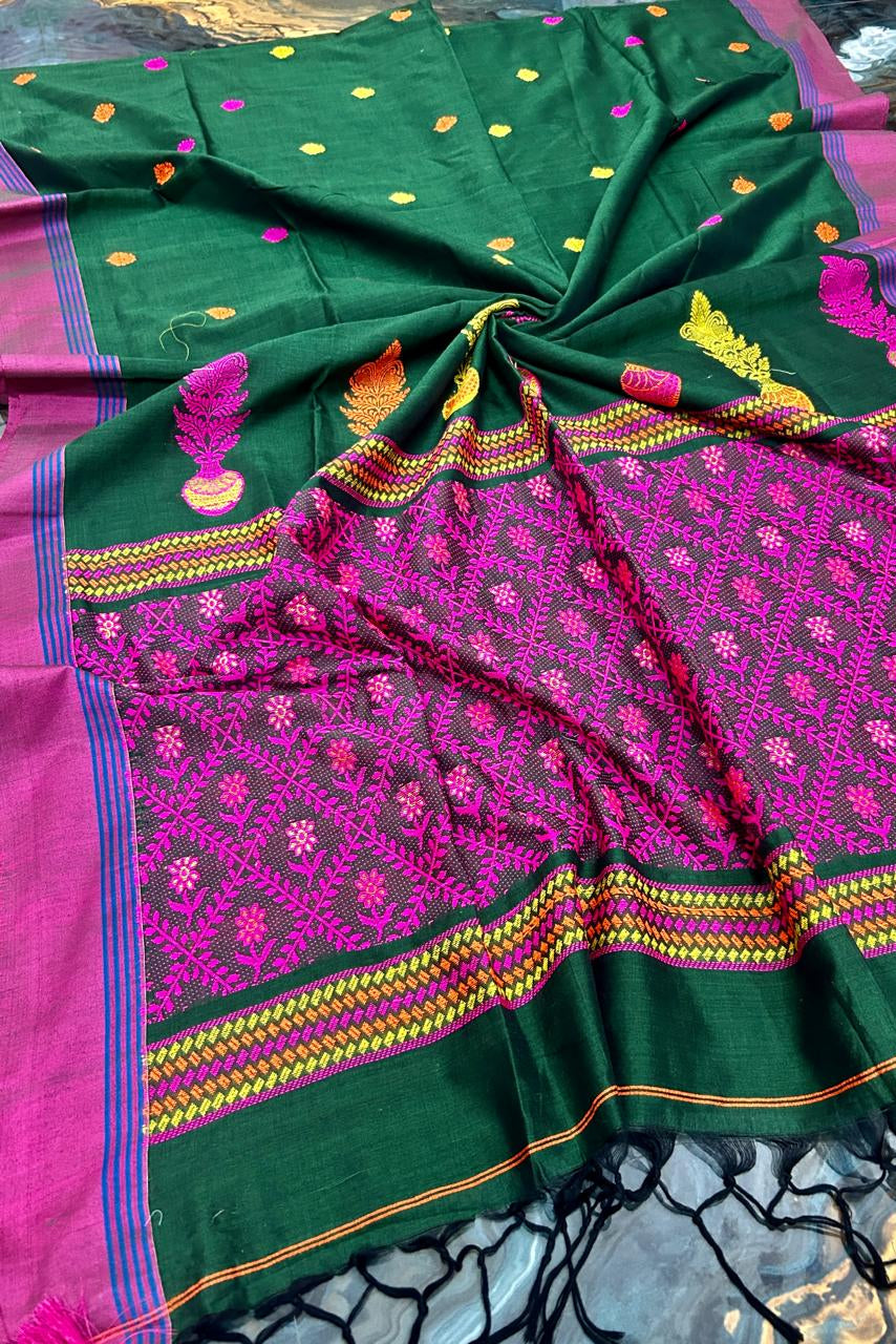 Snehvarsha - Pure Marcerized Cotton Saree
