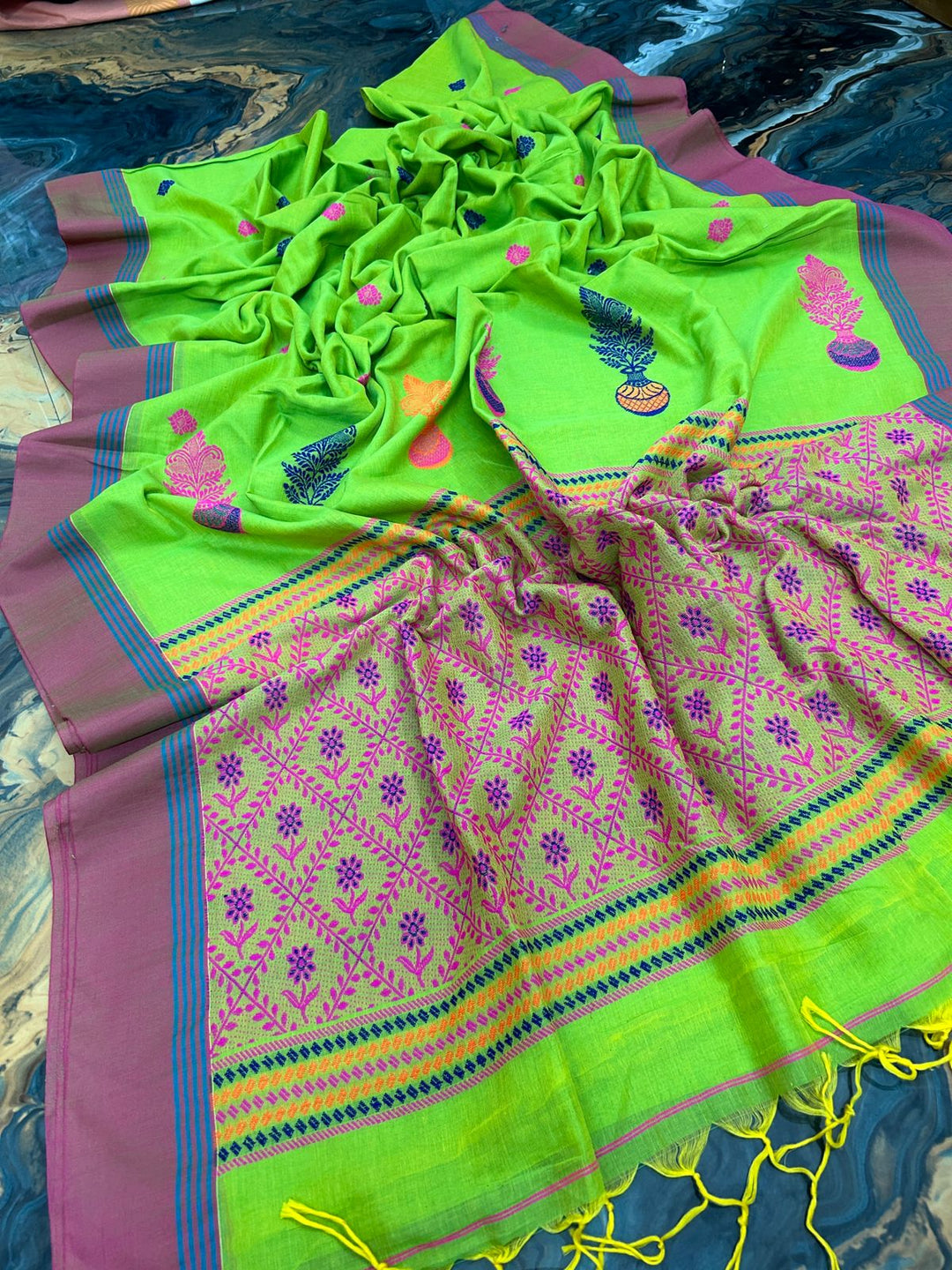 Snehvarsha - Pure Marcerized Cotton Saree