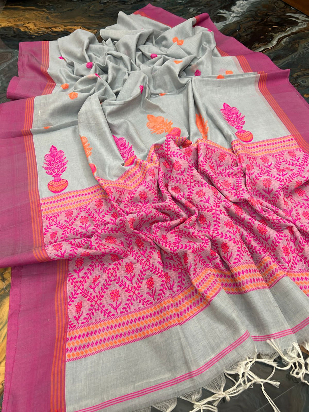 Snehvarsha - Pure Marcerized Cotton Saree