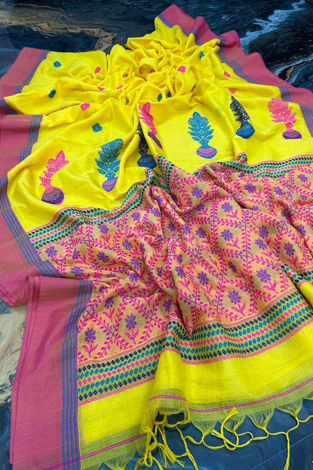 Snehvarsha - Pure Marcerized Cotton Saree