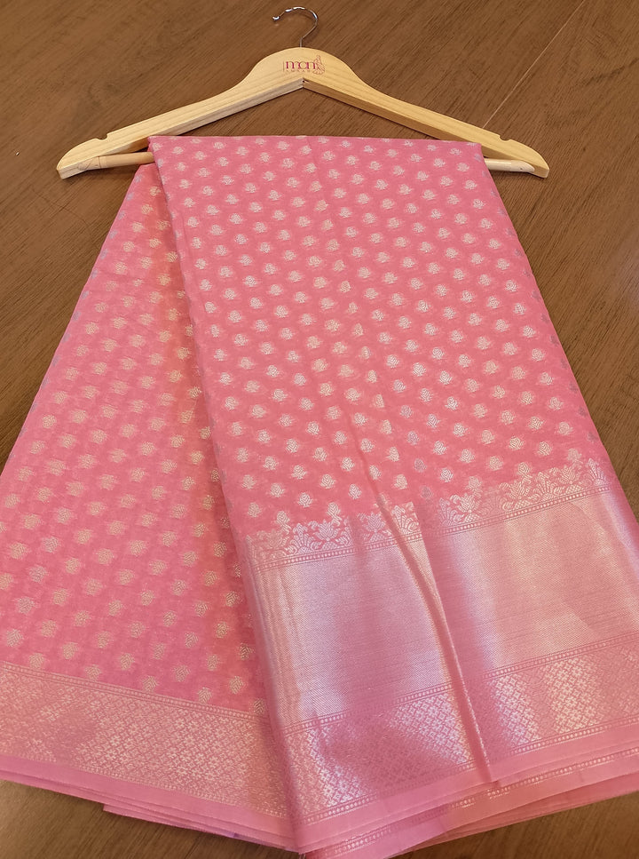 The Silver Buti Banarasi Cotton Silk Saree