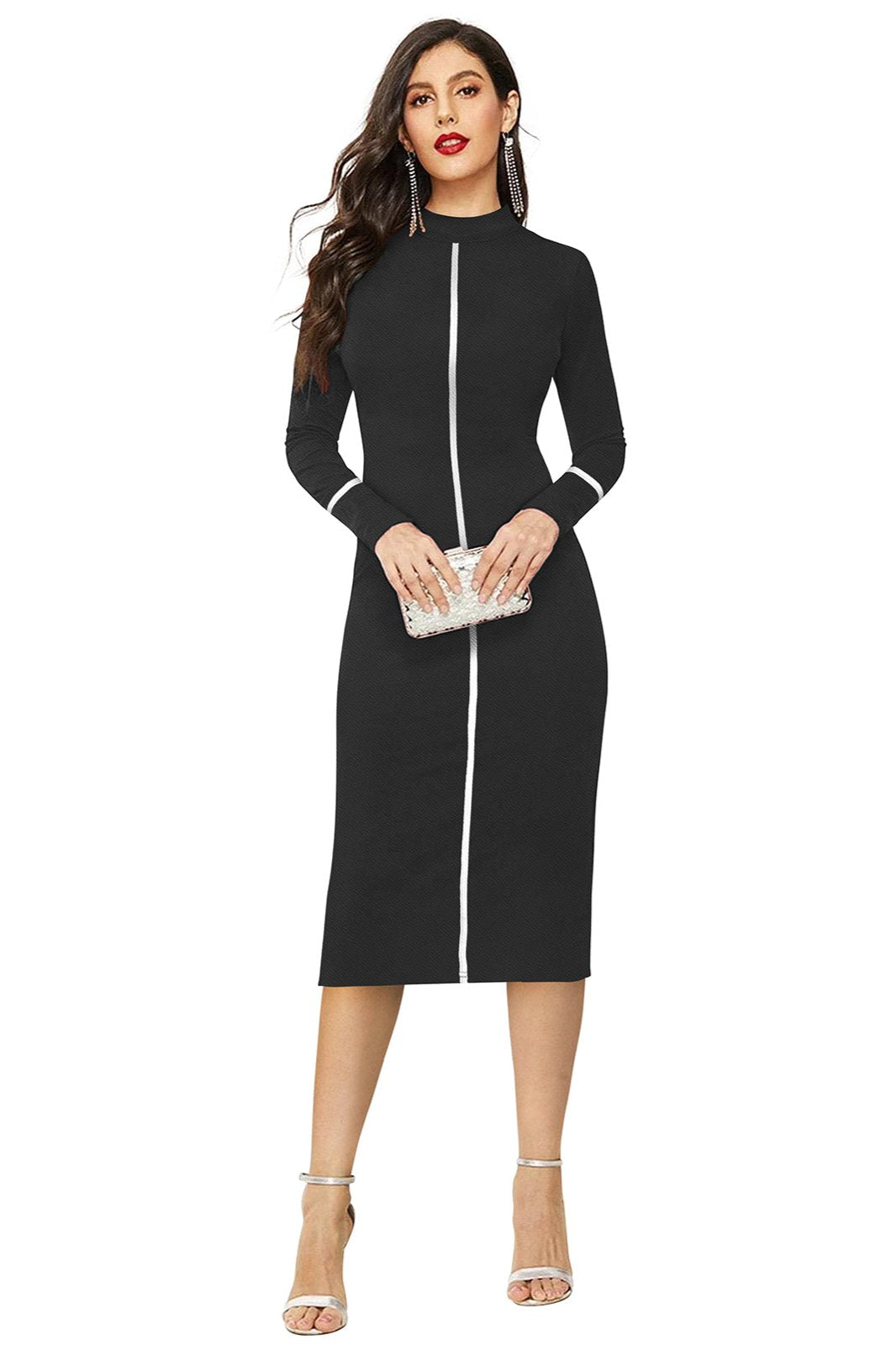 body hugging dresses for ladies PATLOLLAV Otvok Womens Spring and Summer Dresses One-Shoulder Fashion Tight-Fitting Body-Hugging Dress, Women's, Size: Large, Beige