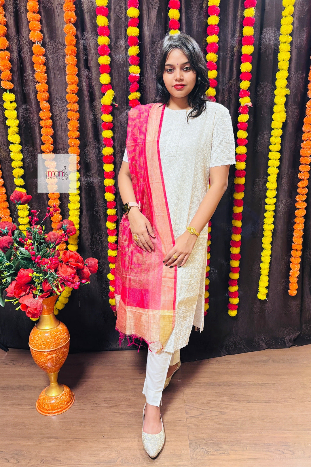 Born To Look Stunning-Chikankari Kurti Set