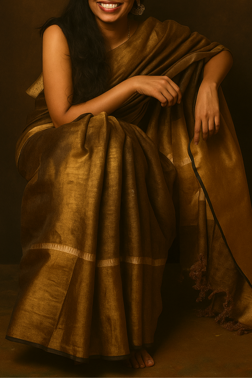 Manohari (Pure Tissue Linen Saree)