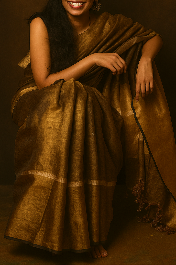 Manohari (Pure Tissue Linen Saree)