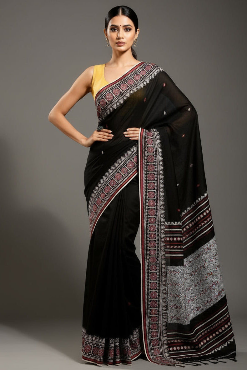 Catching Excellence Khadi Jamdani Saree