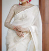 Goodness of White Linen Saree