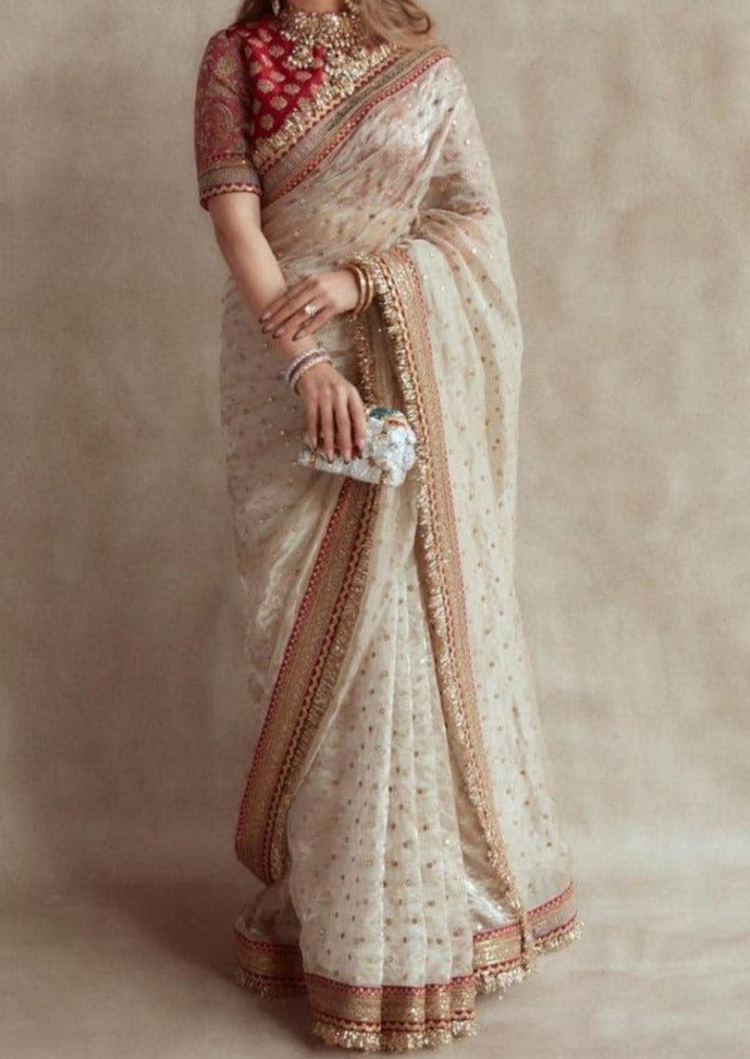 Ayushmati Bhava - A Blessed Designer Festive Saree