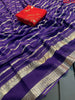 All in Stripe Designer Georgette Saree(purple)