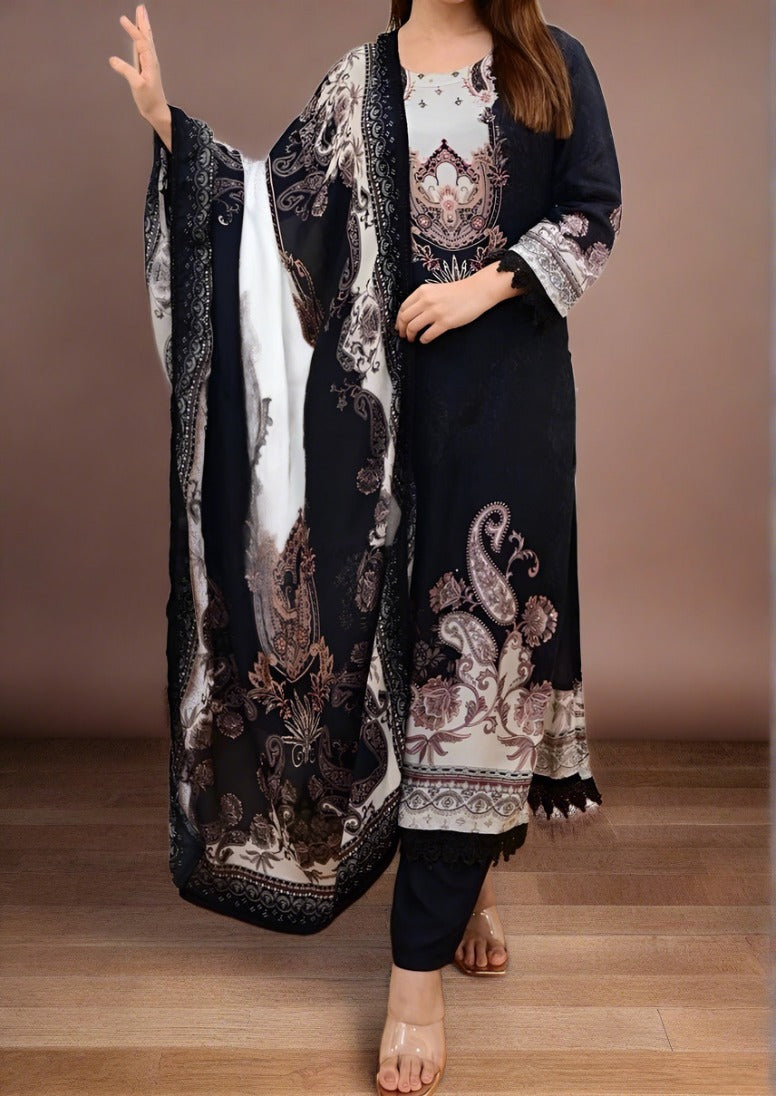 Make It Special - Pakistani Style Kurti Set (Black Color) – Monamaar