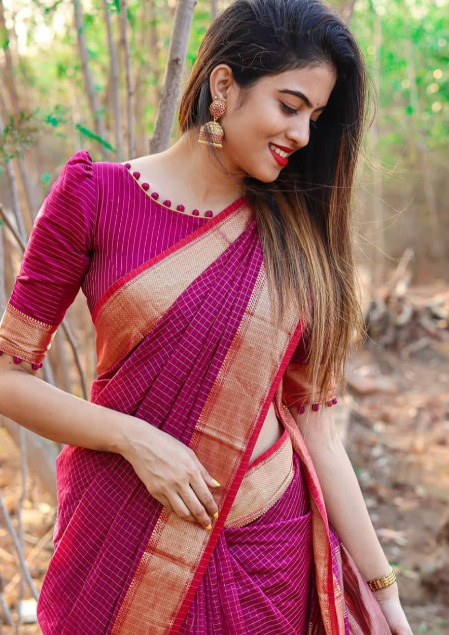 Day In Pastels Designer Maheshwari Saree