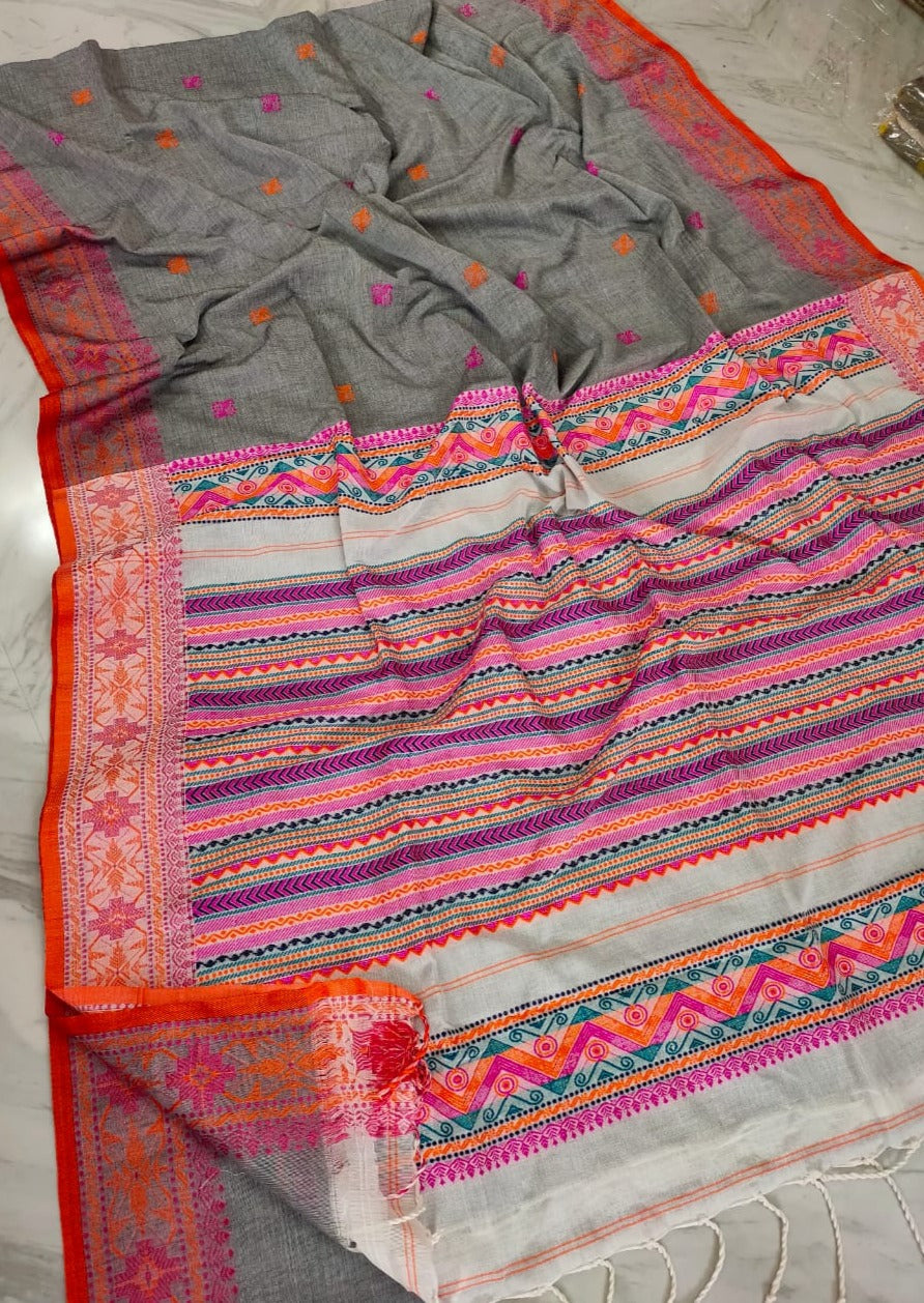 Inside Out - A Beautiful Mercerized Cotton Saree