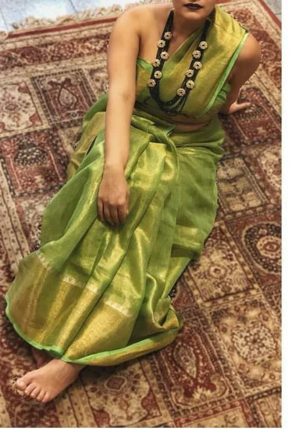 Manohari (Pure Tissue Linen Saree)