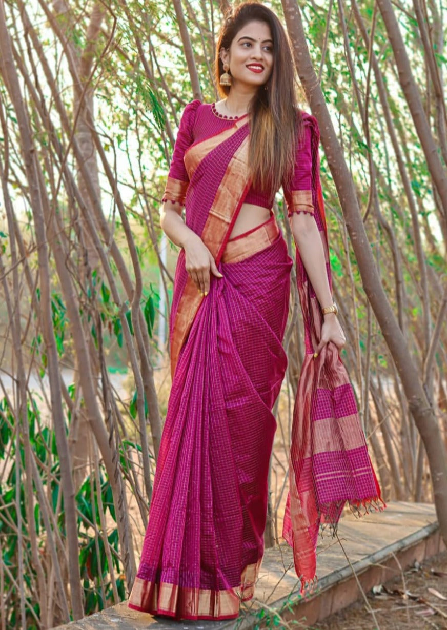 Day In Pastels Designer Maheshwari Saree