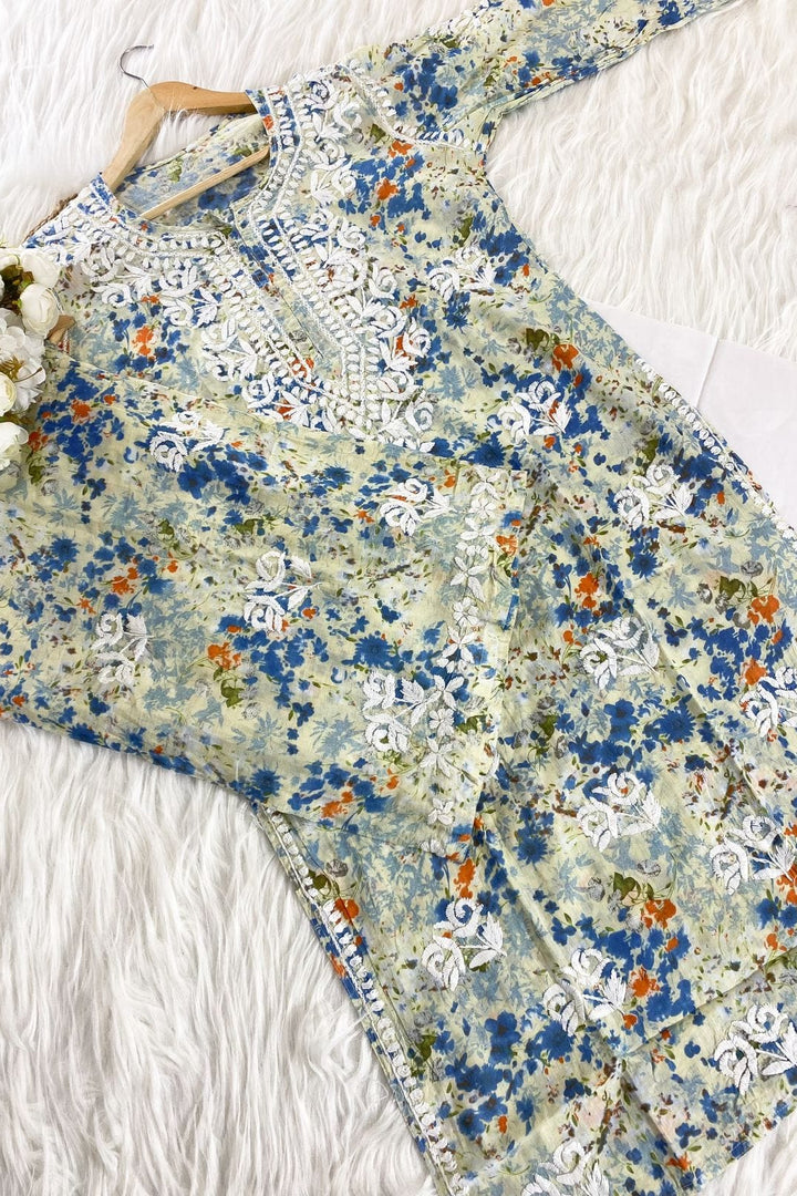 Light Hearted -Chikankari Kurti Set
