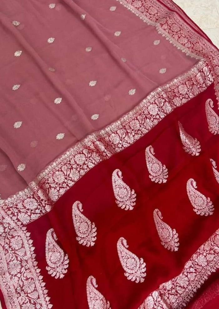 Legacy Of Khaddi Chiffon Handloom Banarasi Saree