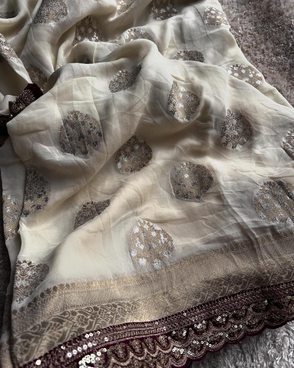 Go With  Banarasi Saree