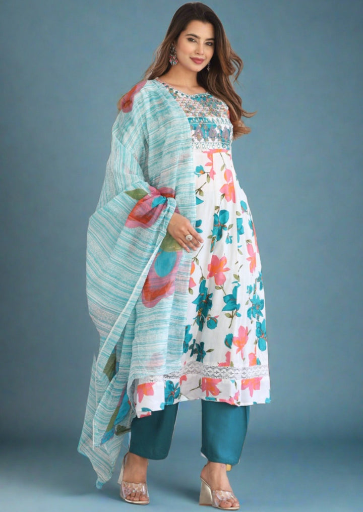 Color Wheel Rayon Kurti Set