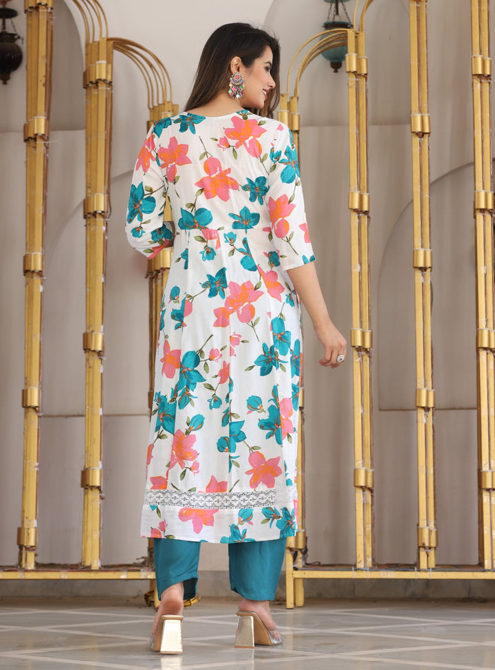 Color Wheel Rayon Kurti Set
