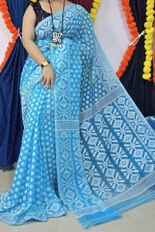 Parijat Dhakai Jamdani Saree