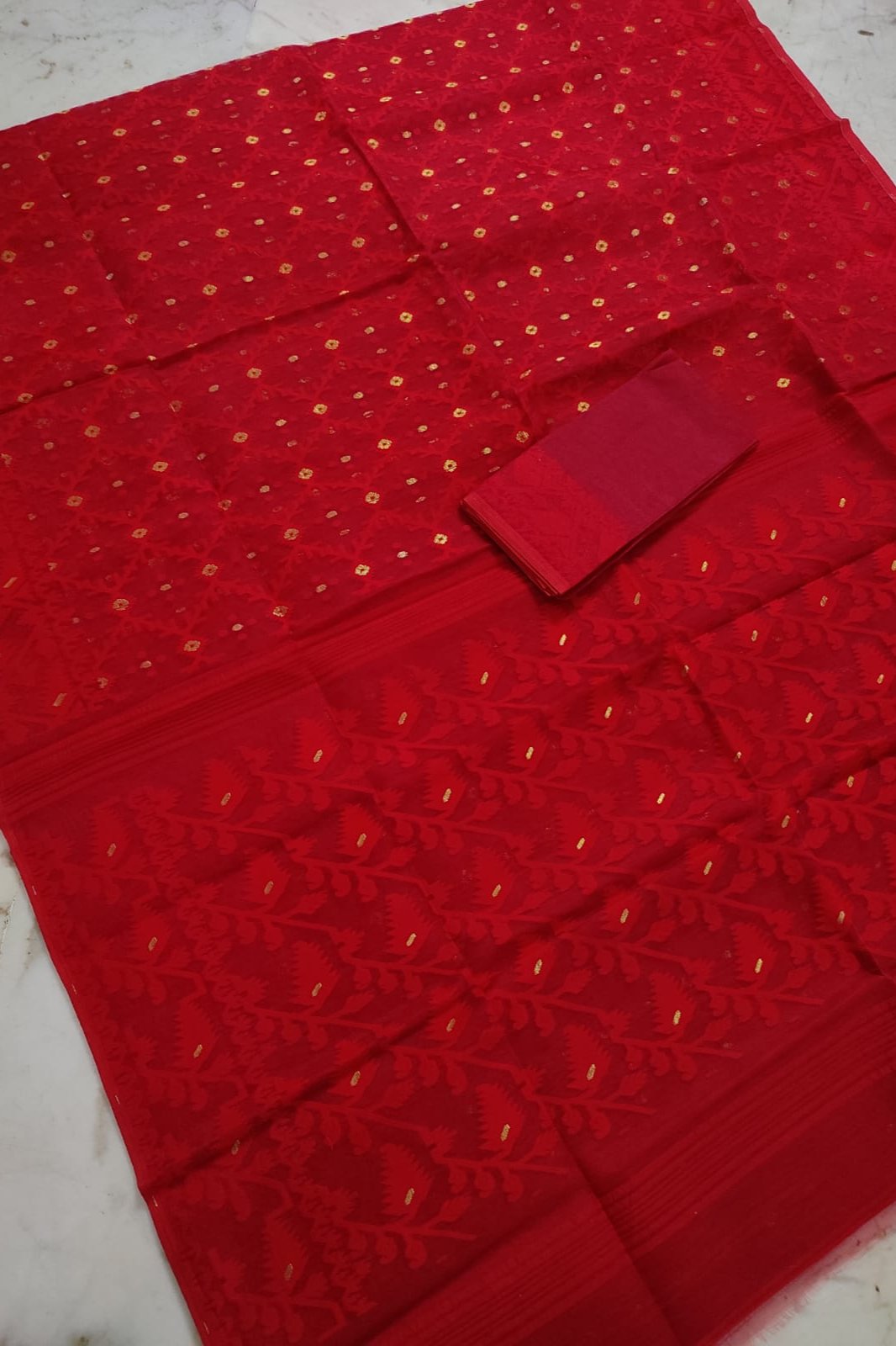 BishnuPriya Dhakai Jamdani Saree(cotton)