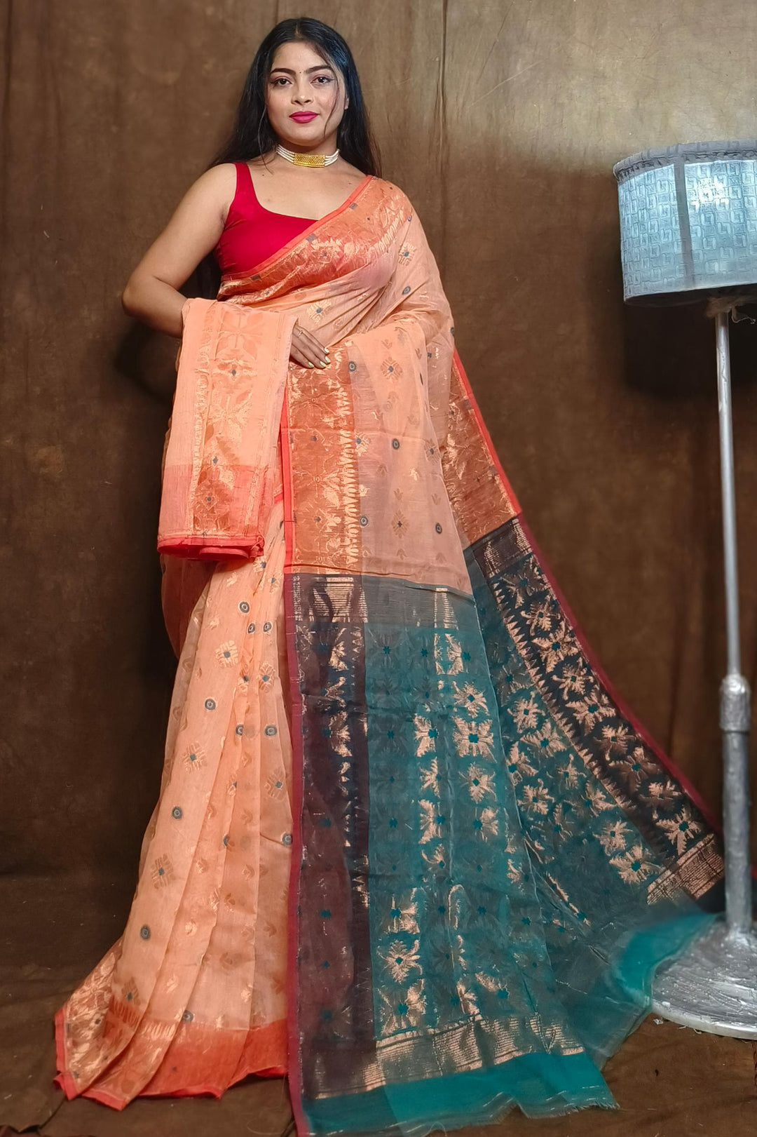 Bibhuti Dhakai Jamdani Saree