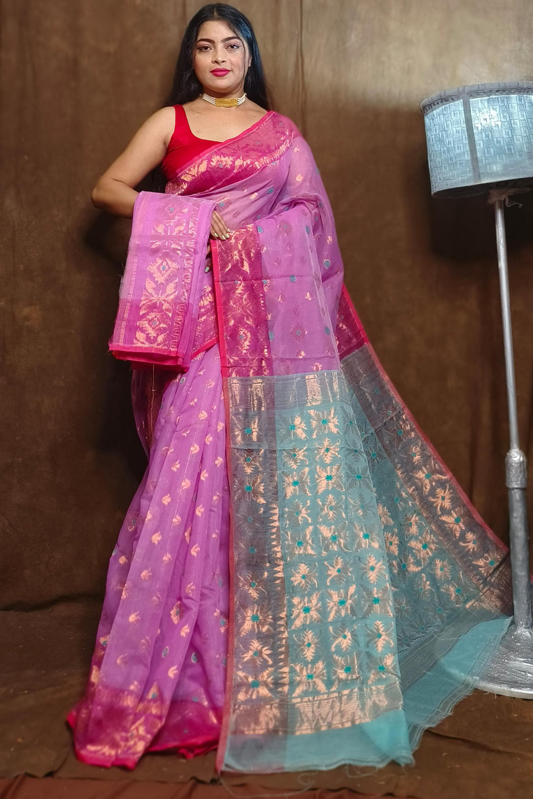 Bibhuti Dhakai Jamdani Saree