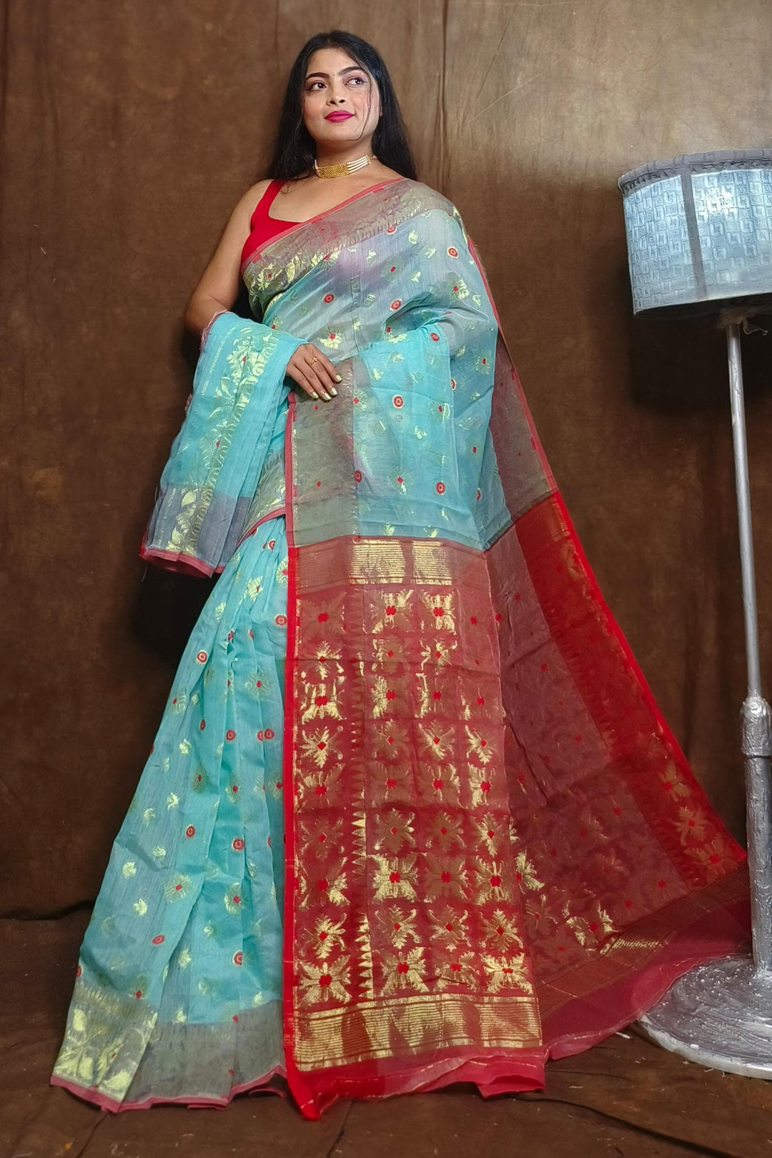 Bibhuti Dhakai Jamdani Saree