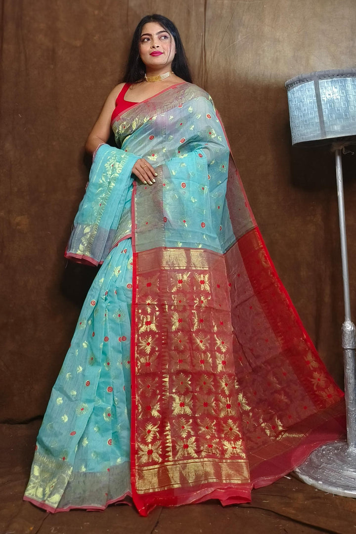 Bibhuti Dhakai Jamdani Saree