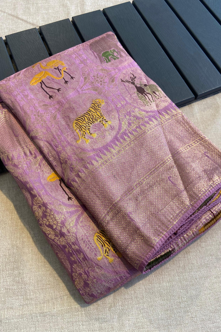 Vibrant Of Soul Georgette Banarasi Silk Saree