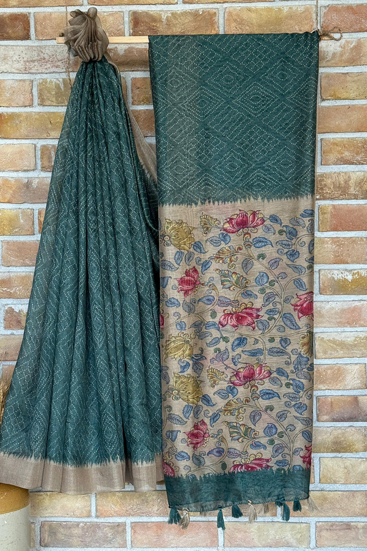 Welcoming Rain Linen Silk Saree