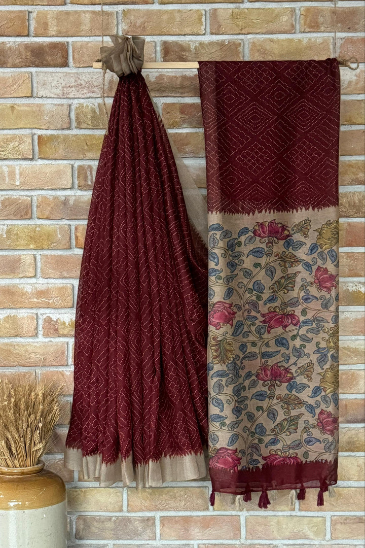 Welcoming Rain Linen Silk Saree