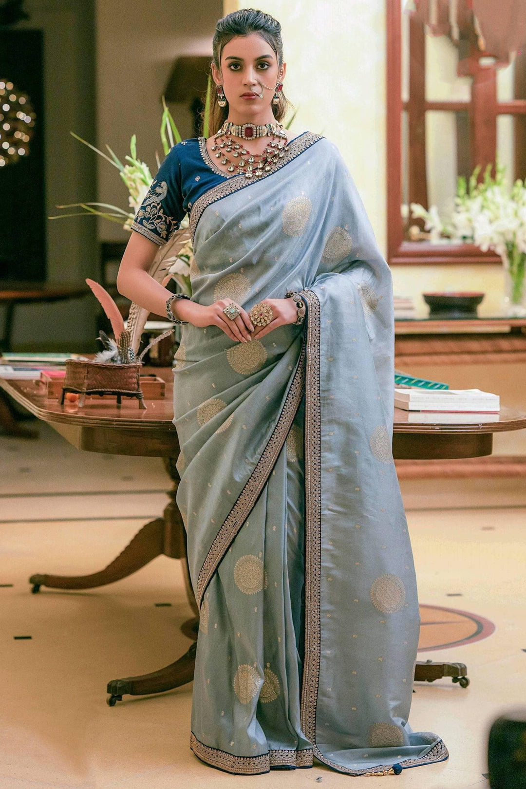 Language Of Heart Banarasi Dola Silk Saree