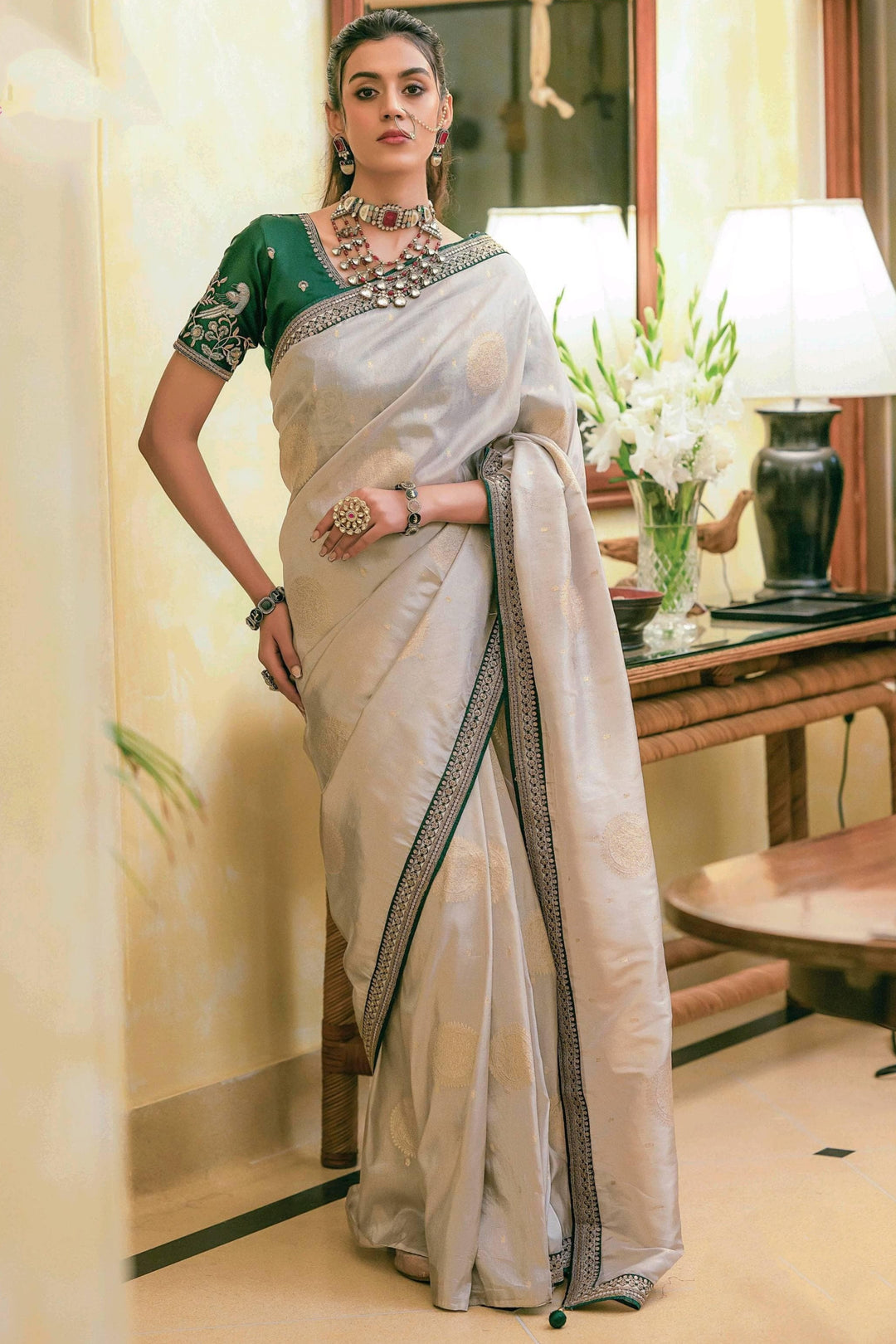 Language Of Heart Banarasi Dola Silk Saree