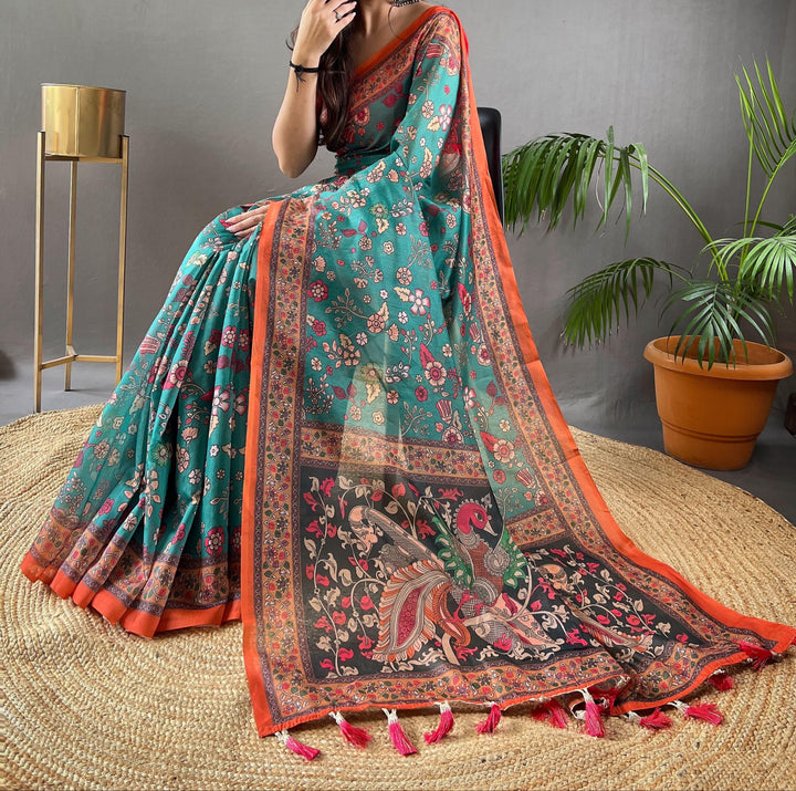 Art Meets Fabric Kalamkari Cotton Saree