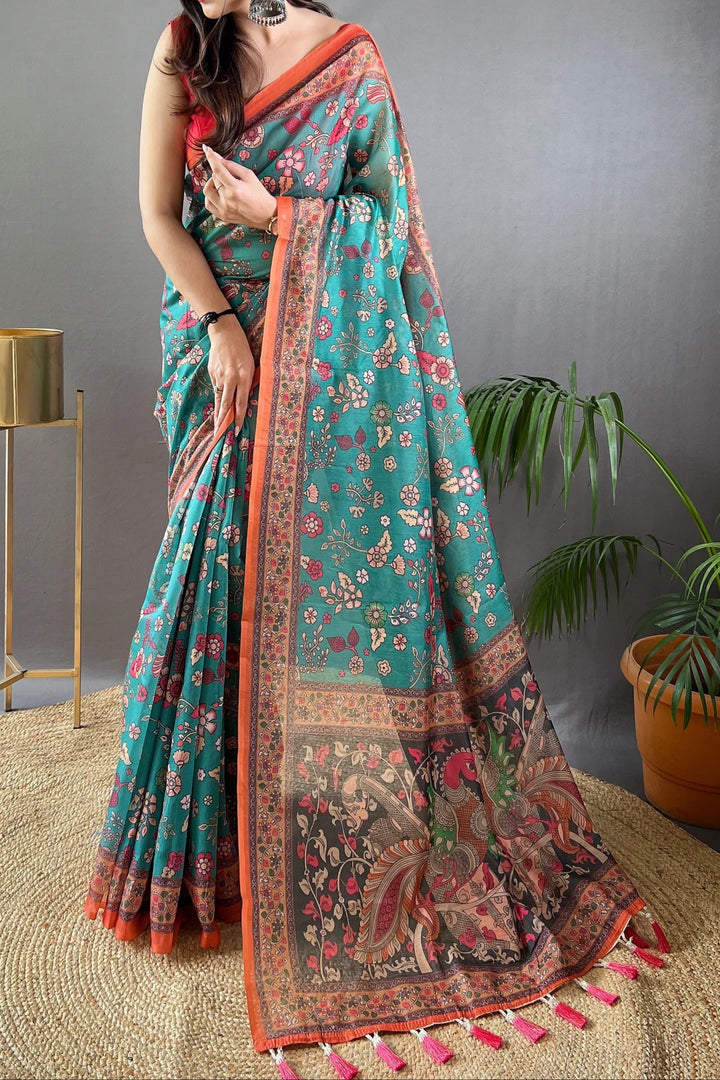 Art Meets Fabric Kalamkari Cotton Saree