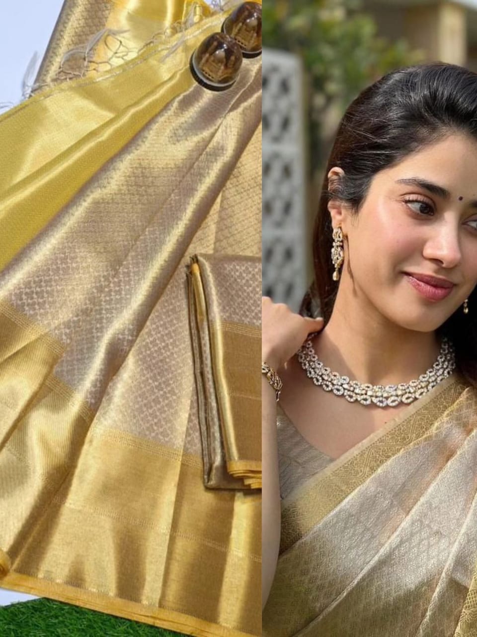 Pure Gold Timeless Heritage - Banarasi Tissue Silk