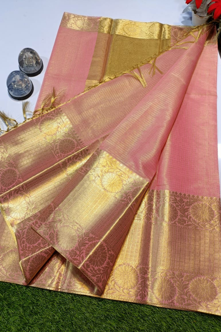 Pure  Banarasi Tissue Kota Saree