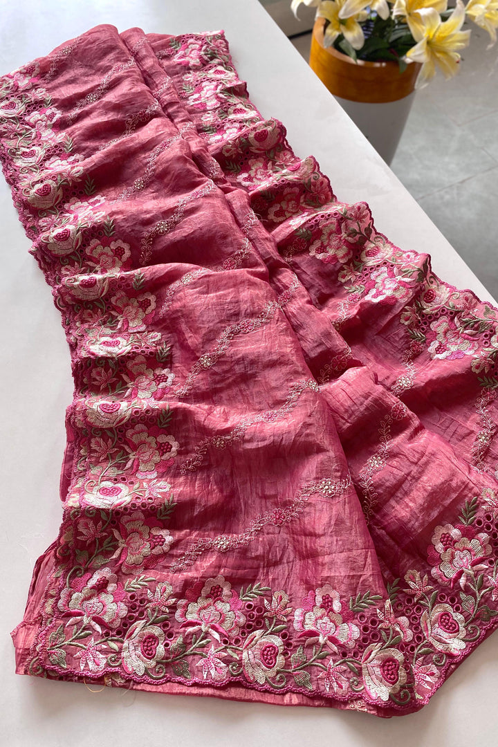 Watermelon Sugar Crush Silk Saree
