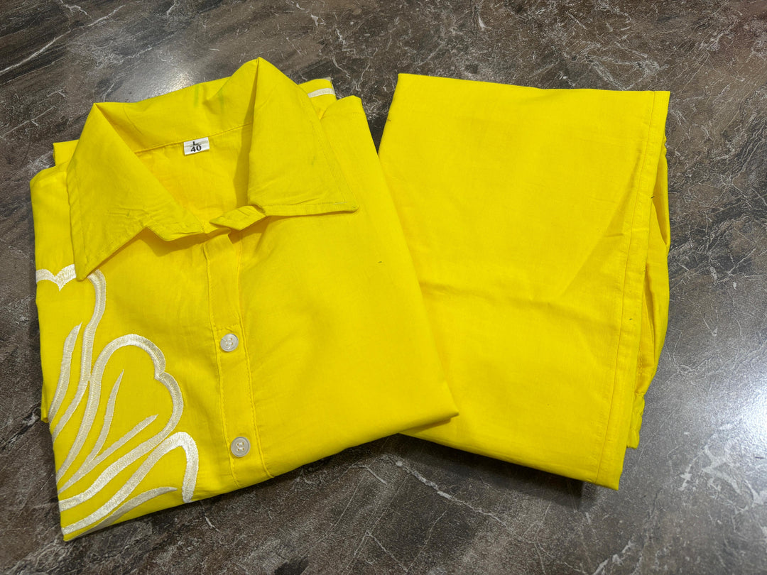 Totally Simple Cotton Yellow Coord Set
