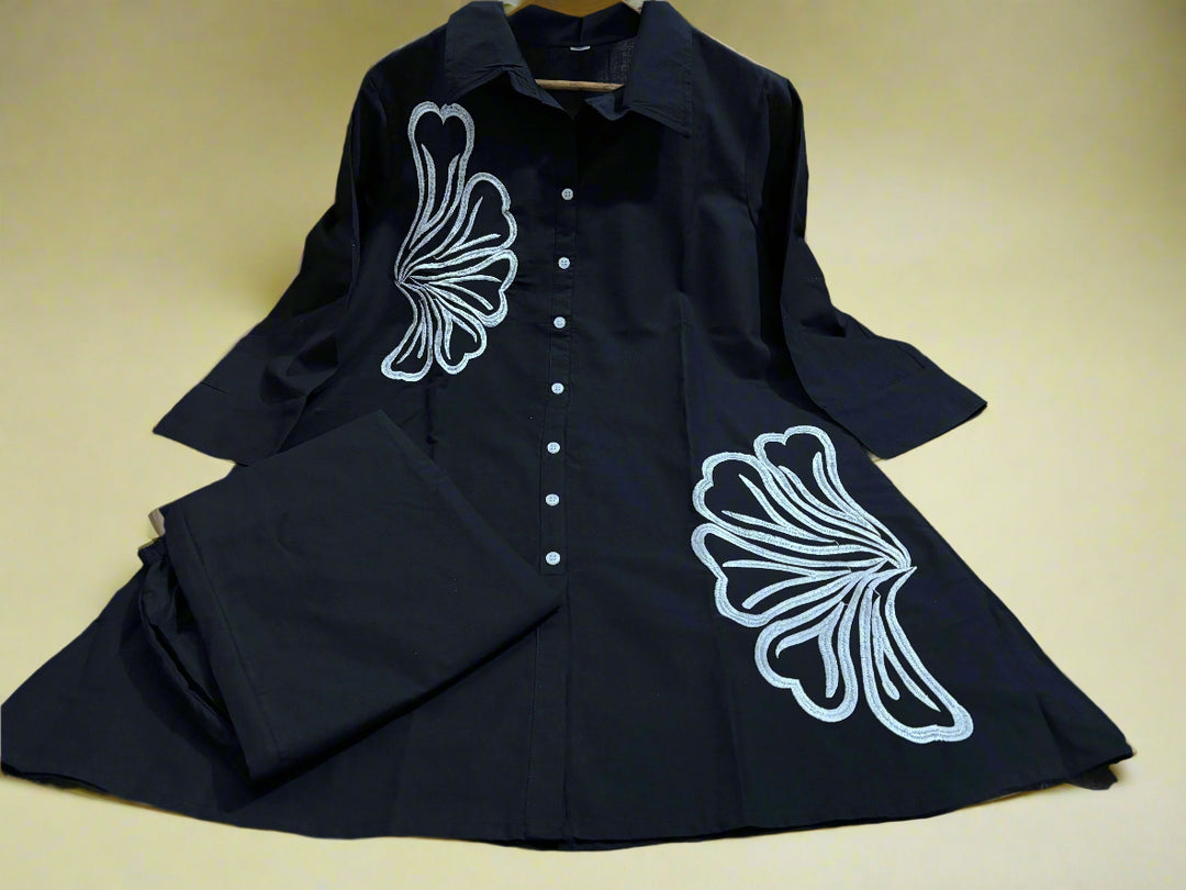 Totally Simple Cotton Black Coord Set