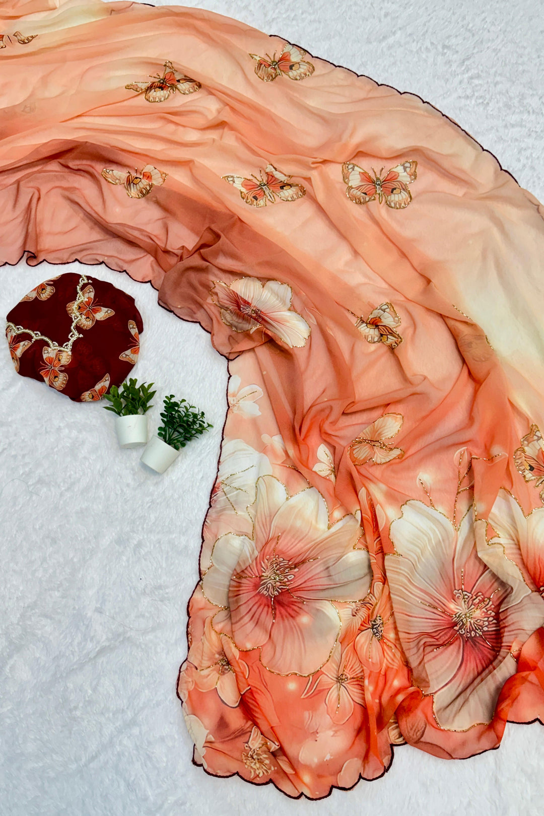 Stylish Traveller Chiffon Georgette Saree